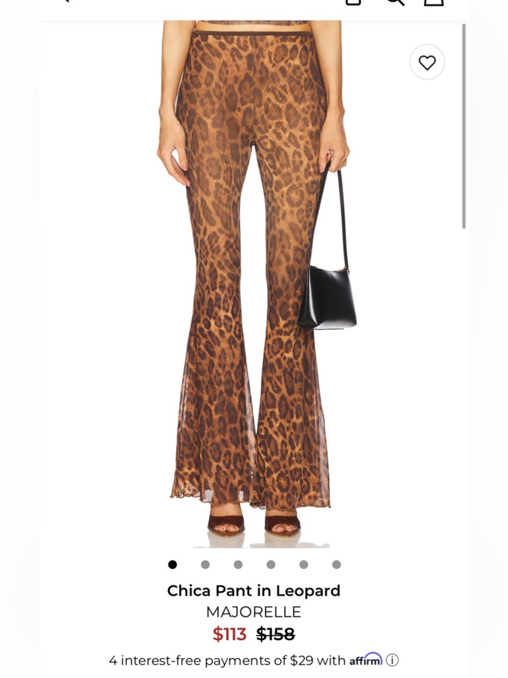 MAJORELLE Leopard Print Flared Chica Pants - Brown 🤎 from Revolve